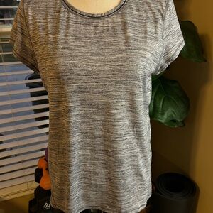 Lululemon Athletica Black and White Short Sleeve Tee
